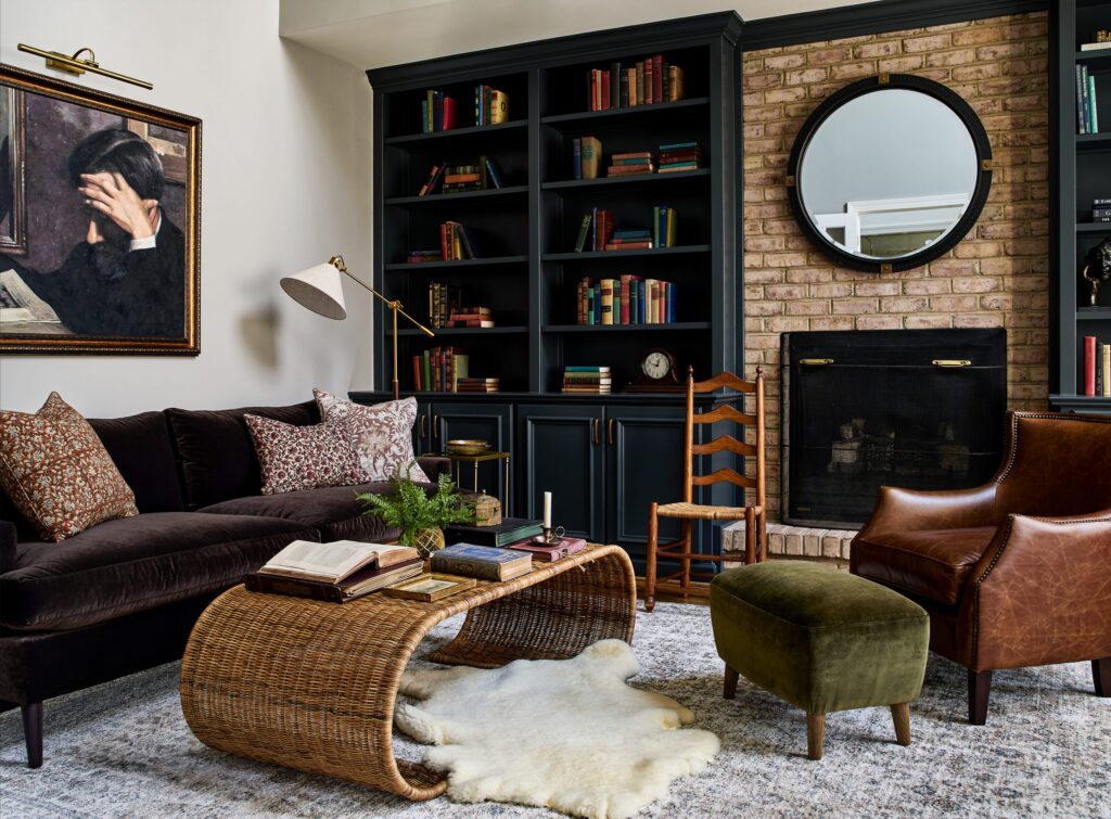 Living room by Washington DC house designer